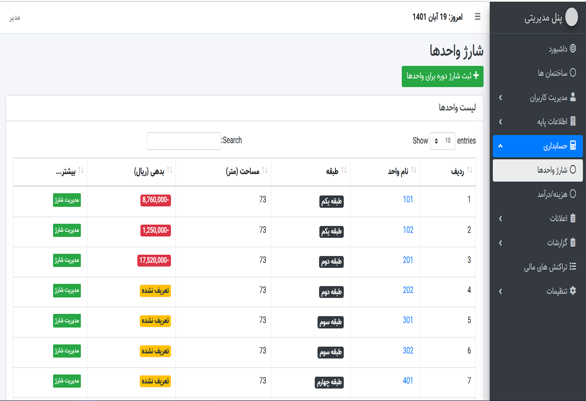 تصاویر سامانه مدیریت ساختمان IranPMS